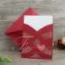 Cheap White Laser Cut Elegant Pocket Invitations